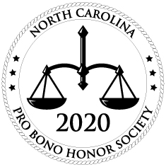 North Carolina 2020 Pro Bono Honor Society logo