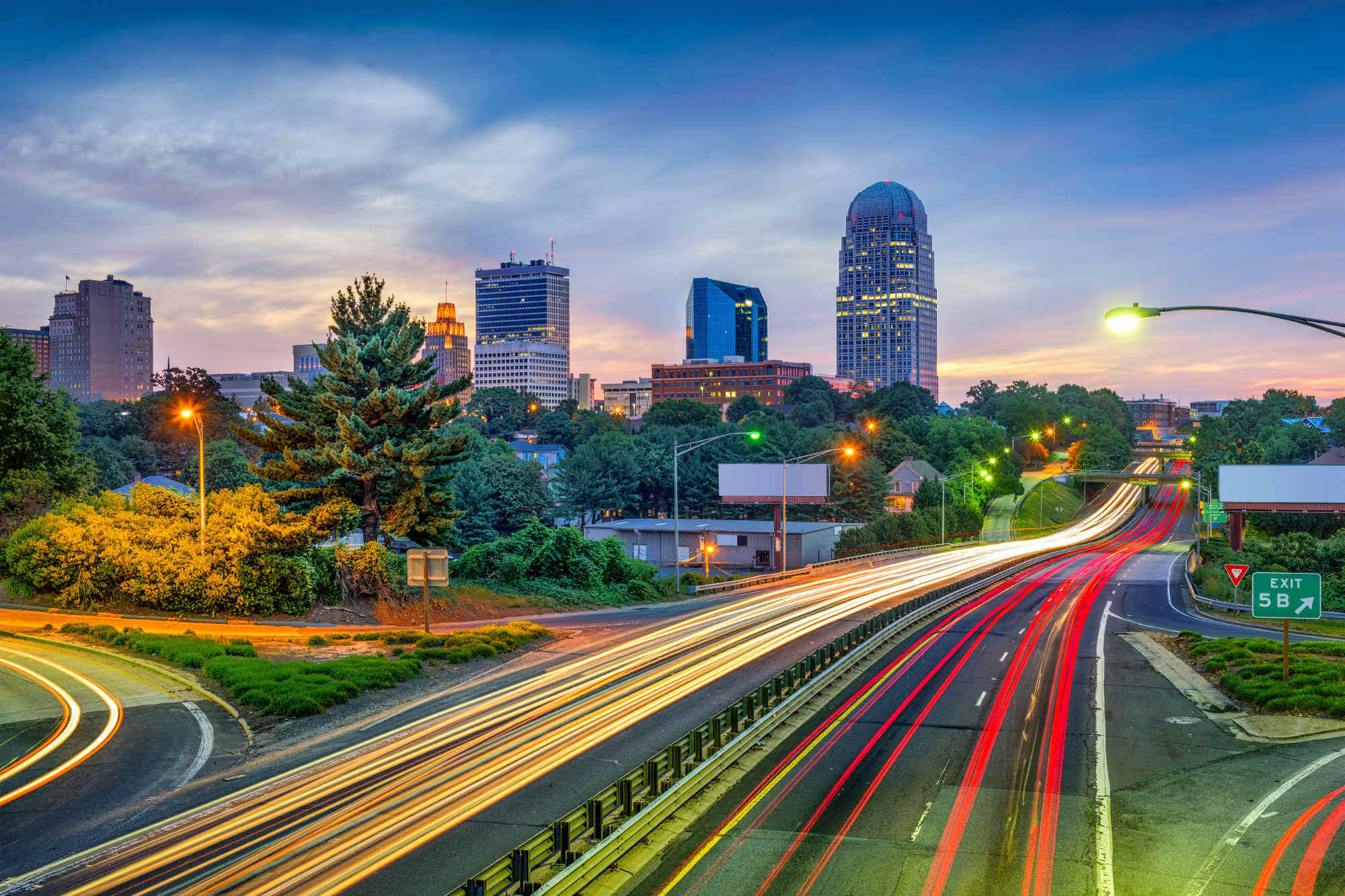 Skyline of Winston Salem, North Carolina